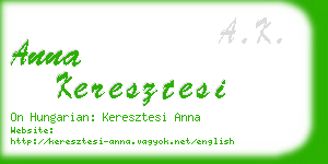 anna keresztesi business card